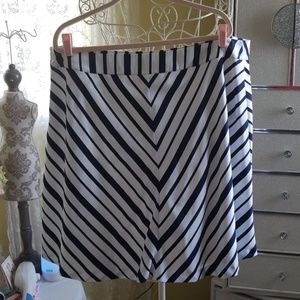 Navy blue Striped Skirt
